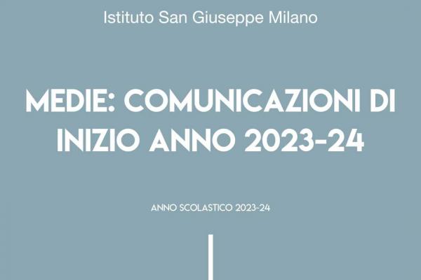 Comunicazioni inizio anno 2023-24 (Medie)