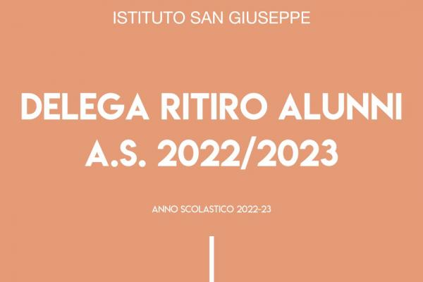 DELEGA RITIRO ALUNNI 2022-2023