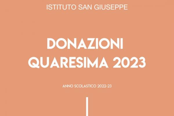 Donazioni Quaresima 2023