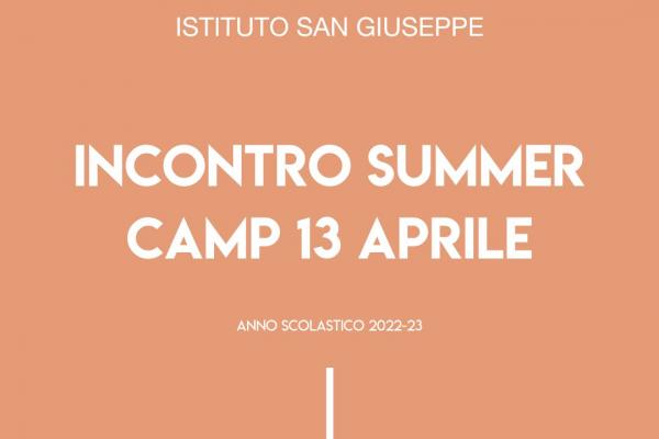 Incontro Summer Camp 13 aprile